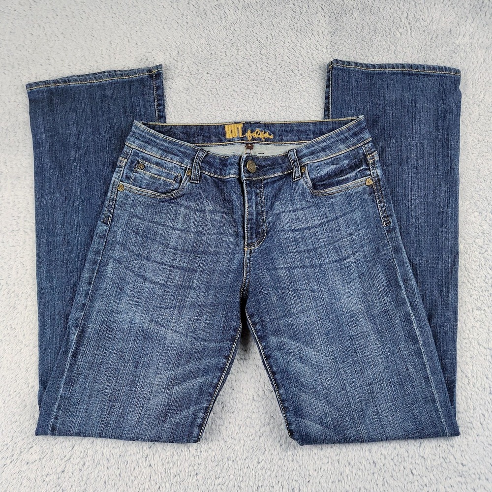 Kut from the Kloth Jeans Womens 8 Blue Bootcut Stretch Denim Mid Rise KP011MB5